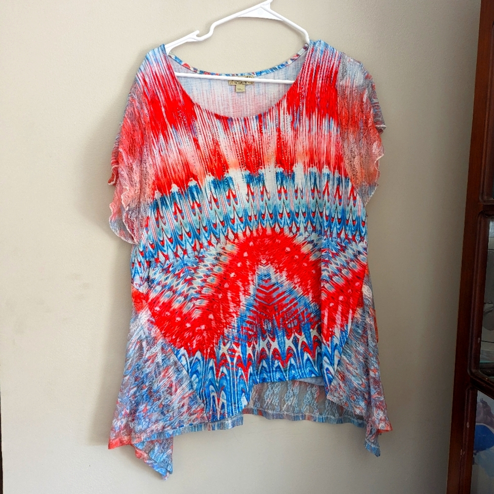 One World multicolor shirt
